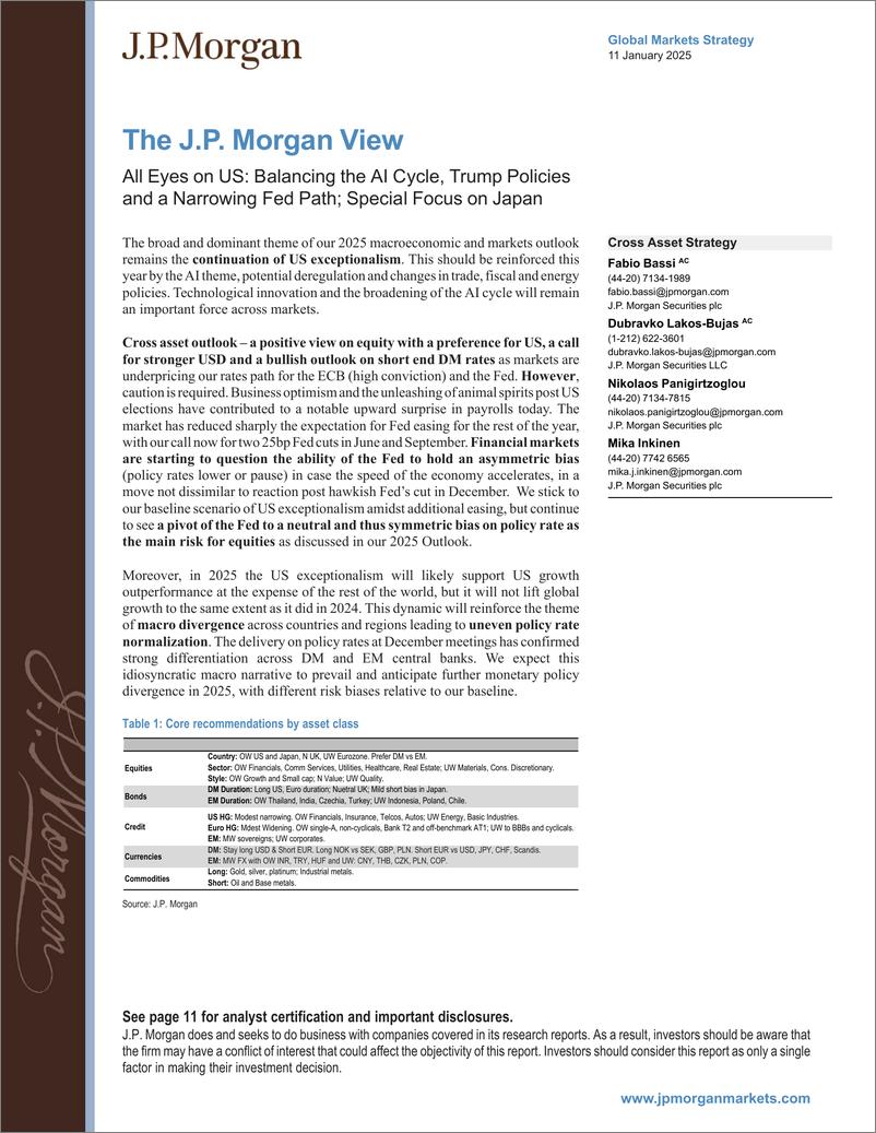 《JPMorgan Market Stra-The J.P. Morgan View All Eyes on US Balancing the AI Cycle,...-112728087》 - 第1页预览图