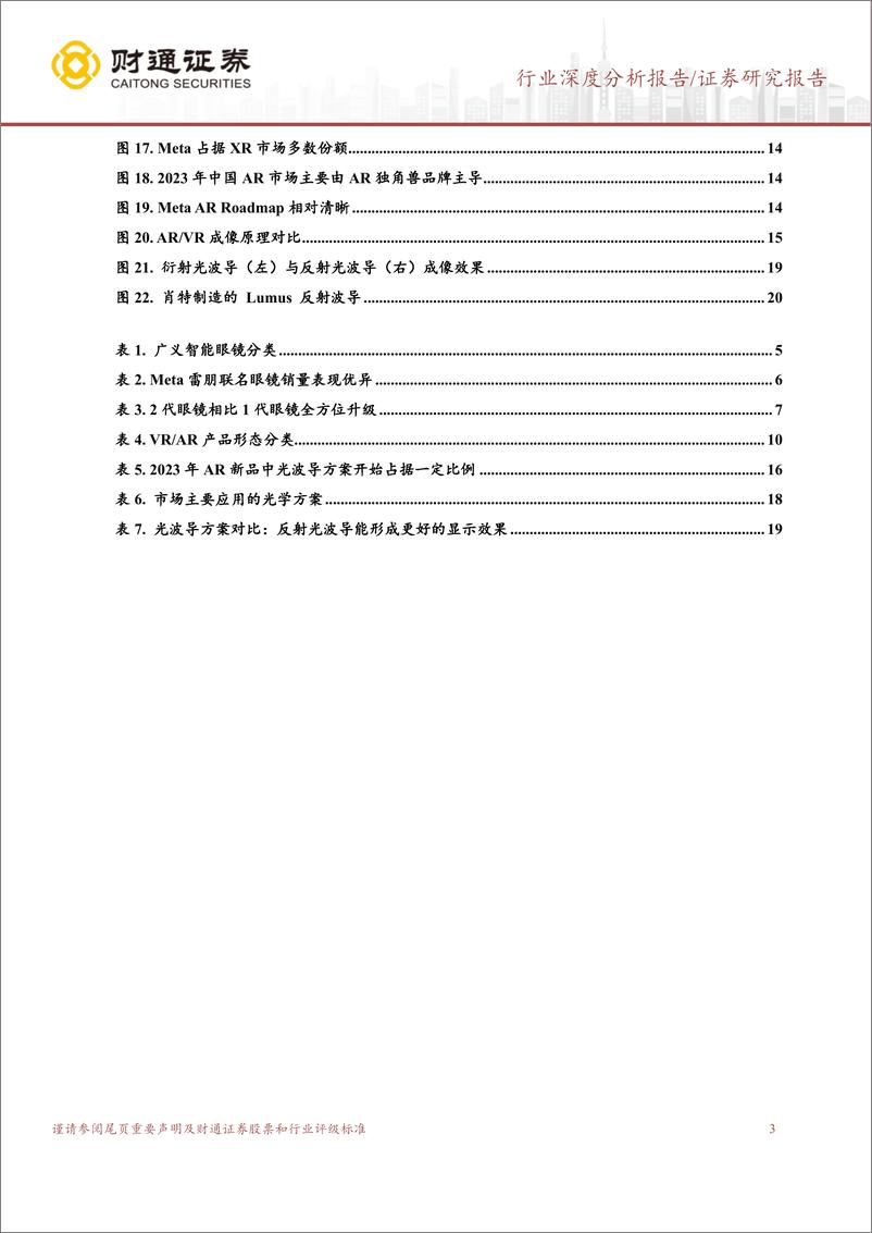 《智能眼镜行业深度：AI引领应用侧创新，智能眼镜迎新机遇-240927-财通证券-23页》 - 第3页预览图