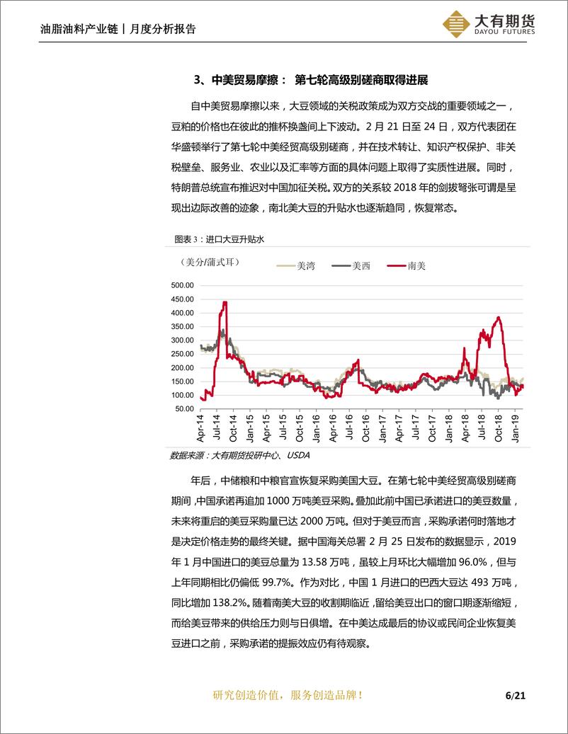 《油脂油料月度分析报告：贸易纷争辗转反复，价差机会仍是优选-20190304-大有期货-22页》 - 第8页预览图