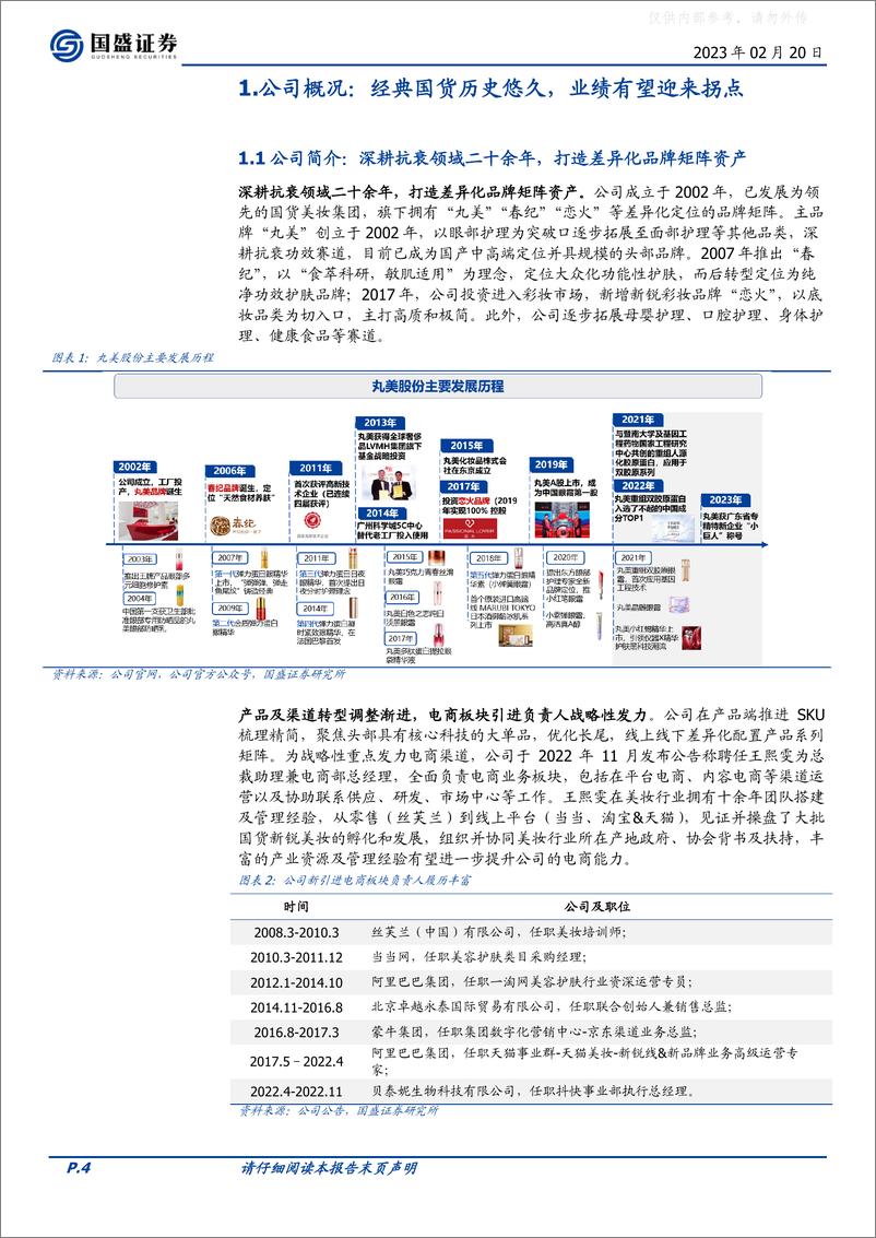 《国盛证券-丸美股份(603983)品牌升级成效渐显，业绩有望迎来拐点-230220》 - 第4页预览图