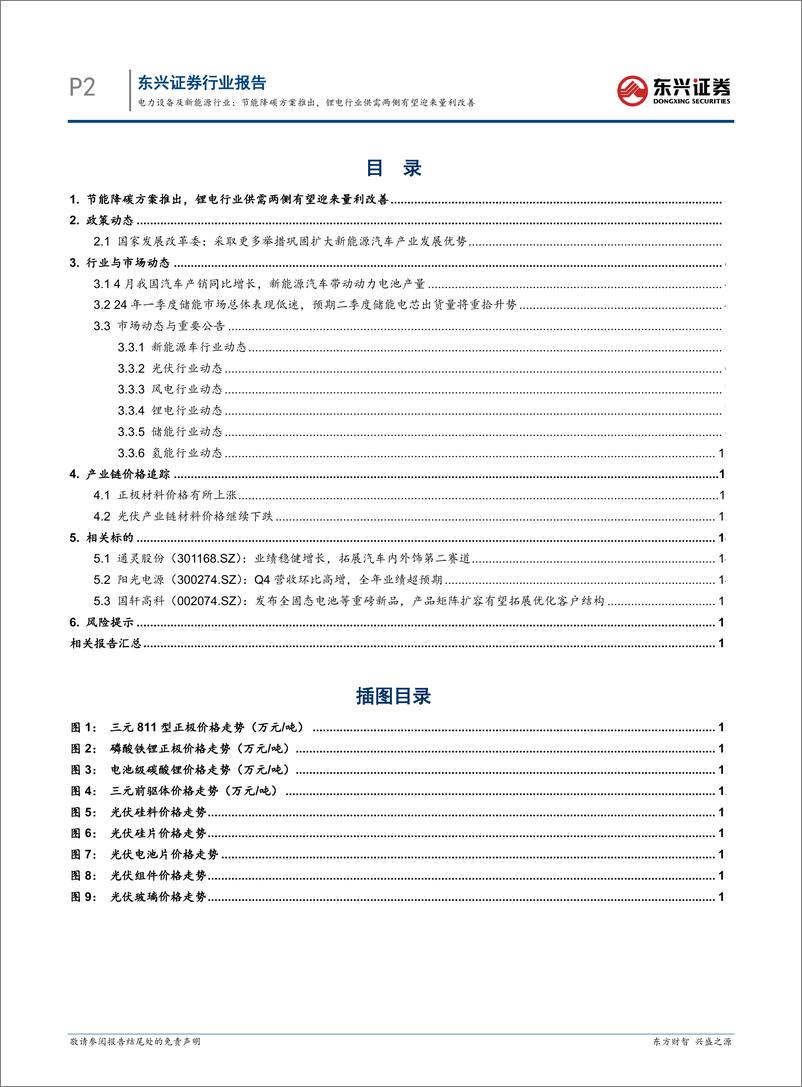 《电力设备及新能源行业报告：节能降碳方案推出，锂电行业供需两侧有望迎来量利改善-240612-东兴证券-19页》 - 第2页预览图