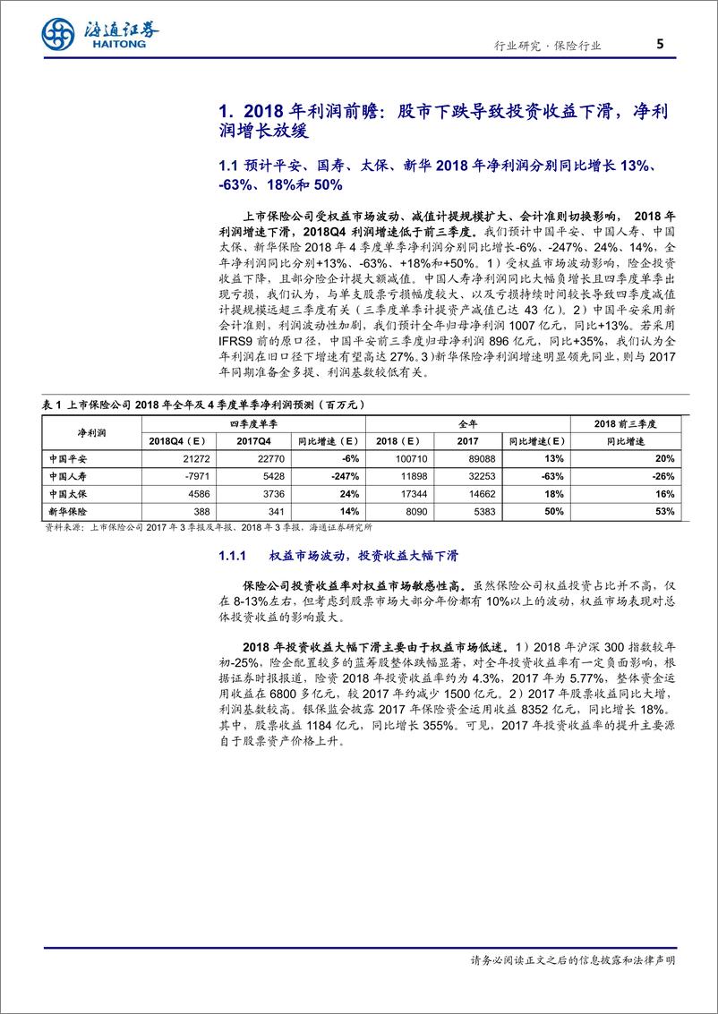 《保险行业2018年年报前瞻：低基数+保障型发展，为2019价值增长蓄能-20190223-海通证券-19页》 - 第6页预览图