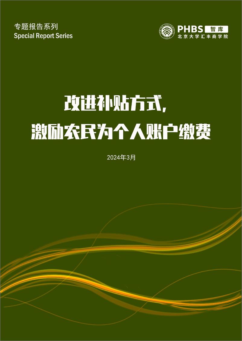 《林双林：改进补贴方式，激励农民为个人养老账户储蓄》 - 第1页预览图