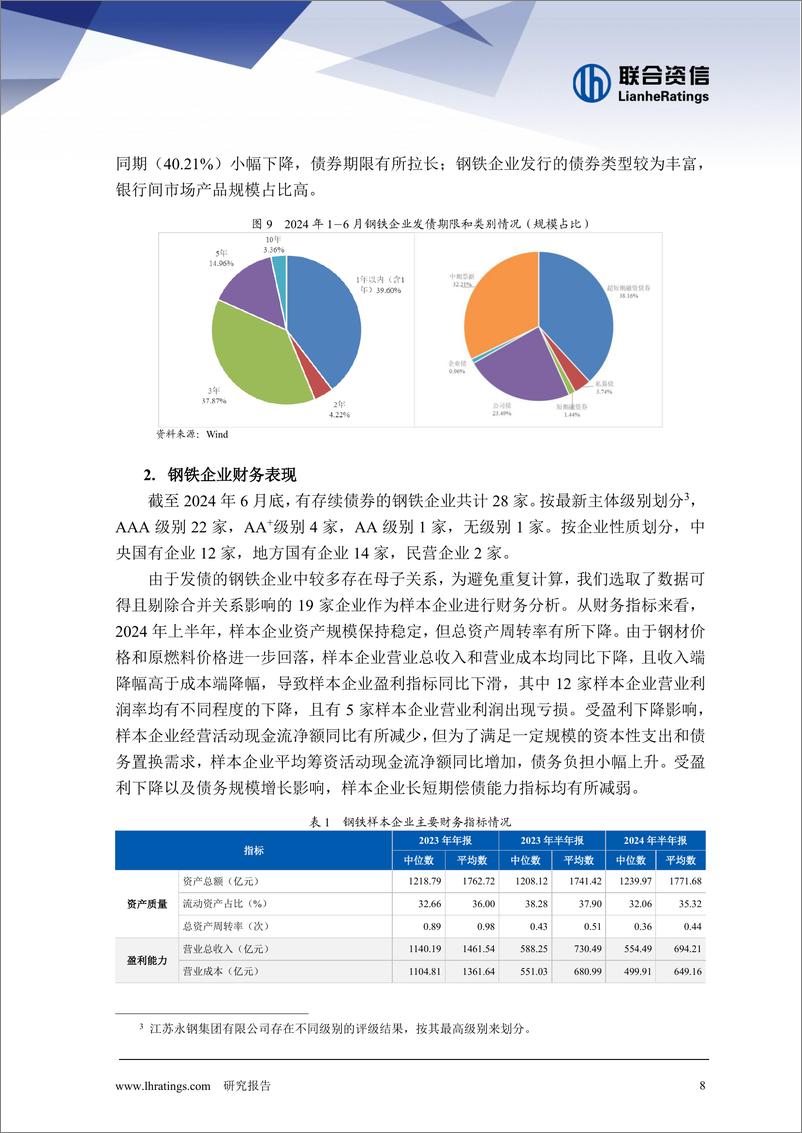 《2024年上半年钢铁行业信用风险总结与展望》 - 第8页预览图