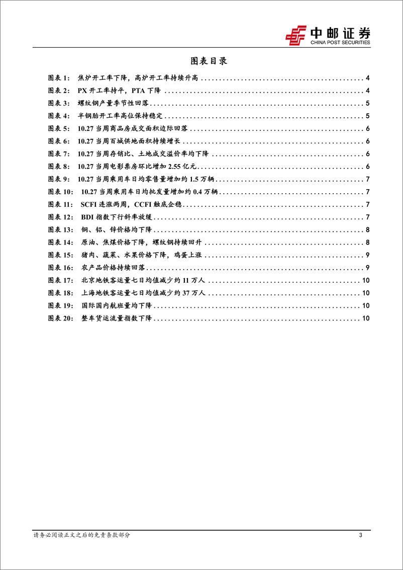 《高频数据跟踪：物价整体下行，航运边际改善-241103-中邮证券-13页》 - 第3页预览图