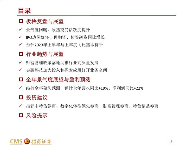 《证券行业2023年半年报前瞻&下半年策略：景气度回升，深化改革持续，关注财富管理与金融科技主线-20230621-招商证券-15页》 - 第3页预览图