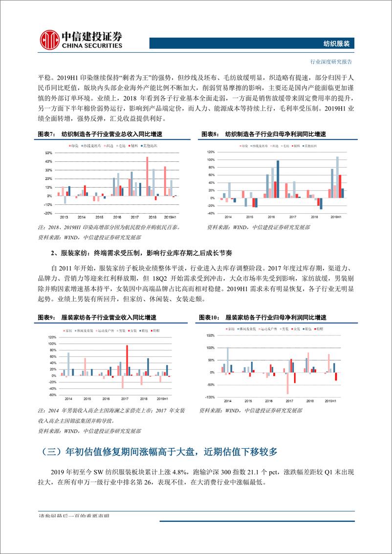 《纺织服装行业2019年秋季投资策略报告：行业仍显低迷，精选赛道，紧握龙头-20190830-中信建投-35页》 - 第8页预览图