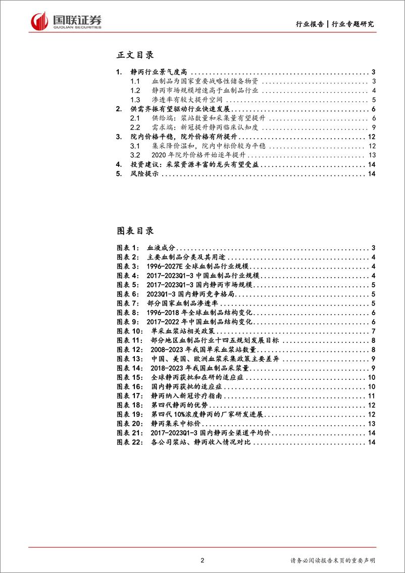 《医药生物行业专题研究：静丙，供不应求，量价齐升-240514-国联证券-16页》 - 第2页预览图