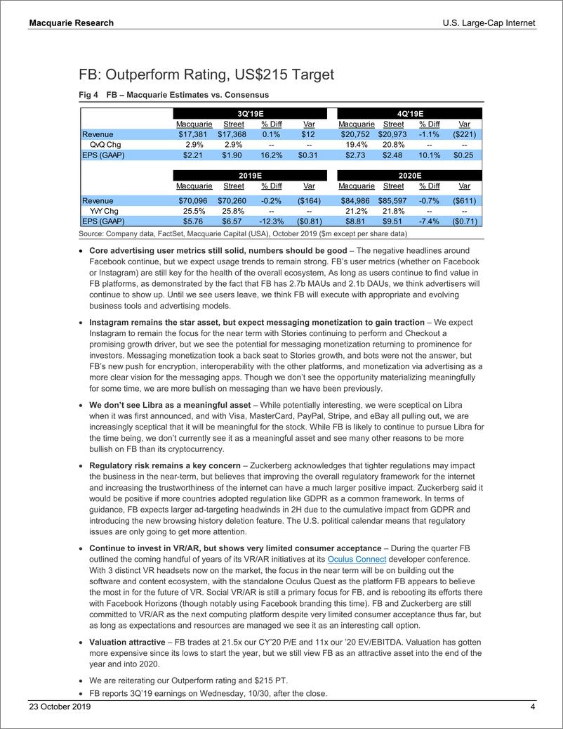 《麦格理-美股-互联网行业-2019年Q3美国互联网行业预览-2019.10.23-24页》 - 第5页预览图