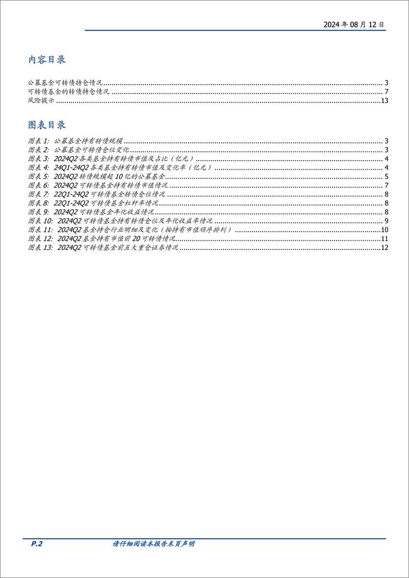 《2024Q2公募基金可转债持仓分析：弱市中加仓了哪些？-240812-国盛证券-14页》 - 第2页预览图