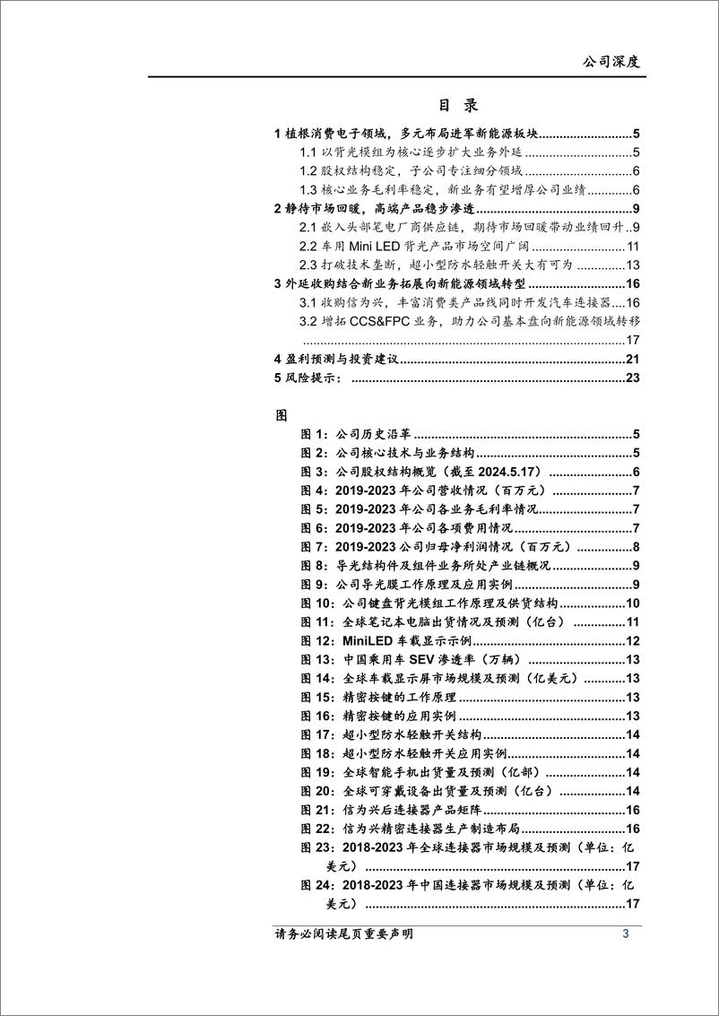 《汇创达-300909.SZ-笔电键盘背光模组龙头，外延收购＋布局CCS模组打开成长天花板-20240525-上海证券-25页》 - 第3页预览图