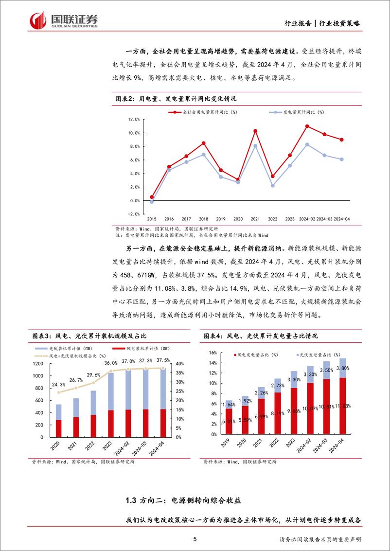 《电力行业2024年度中期投资策略：聚焦电改加速带来的电源升值机会-240629-国联证券-28页》 - 第5页预览图