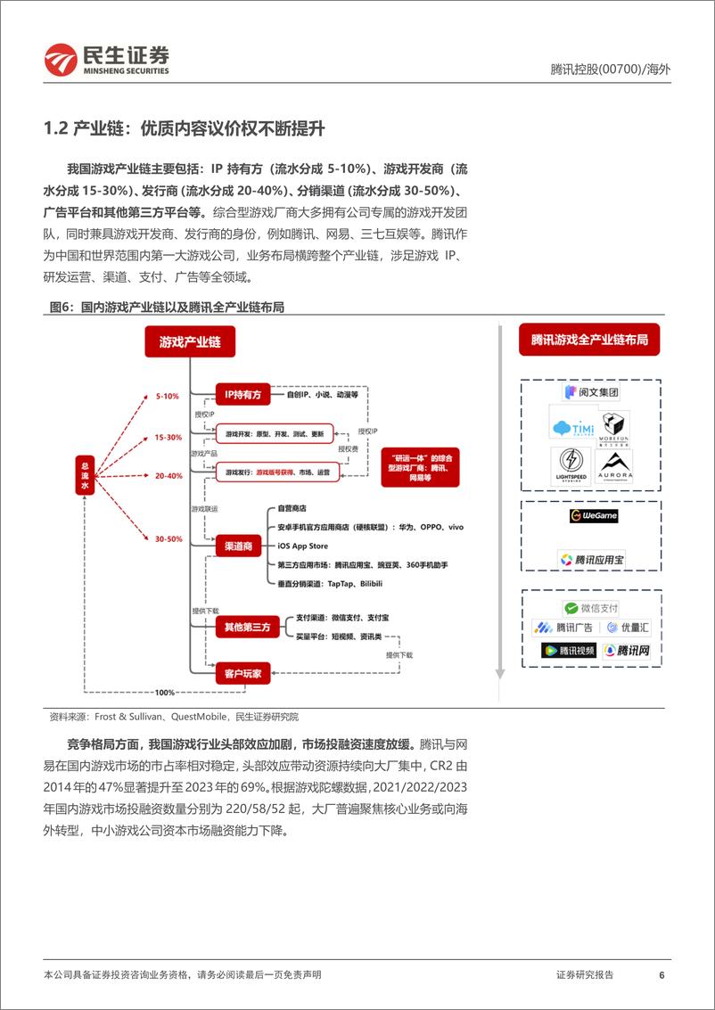 《腾讯控股(00700.HK)深度系列(二)：游戏行业景气度回升，业绩增长稳定性凸显-241108-民生证券-36页》 - 第6页预览图