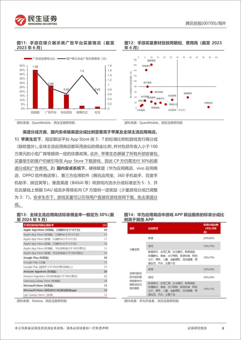 《腾讯控股(00700.HK)深度系列(二)：游戏行业景气度回升，业绩增长稳定性凸显-241108-民生证券-36页》 - 第8页预览图