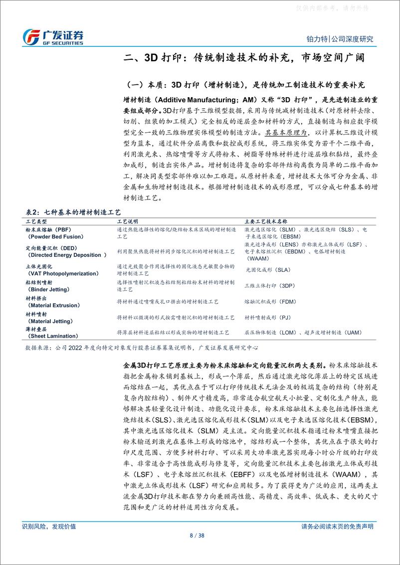 《广发证券-铂力特(688333)受益渗透率提升、供应链改革的增材制造龙头-230417》 - 第8页预览图