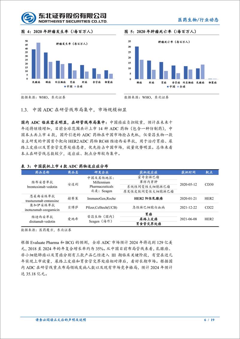 《医药生物行业动态报告：ADC明星产品进军中国市场，国内市场规模初步显现-20220411-东北证券-19页》 - 第7页预览图