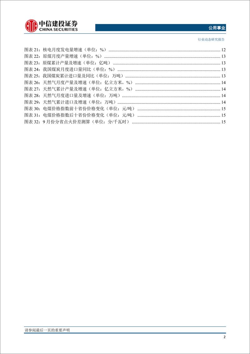 《公用事业行业：9月电量增速回升，火电电量同比增长6％-20191021-中信建投-20页》 - 第4页预览图