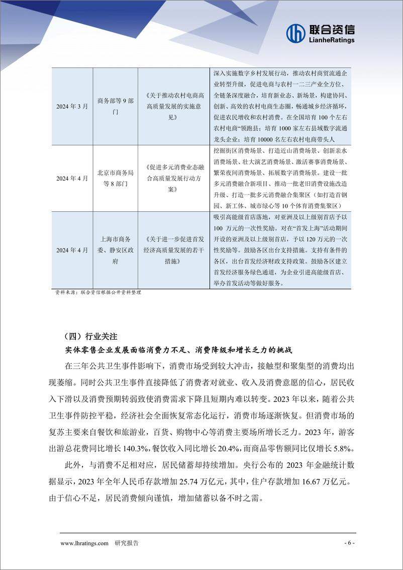 《联合资信：2024年零售行业信用风险展望报告》 - 第7页预览图