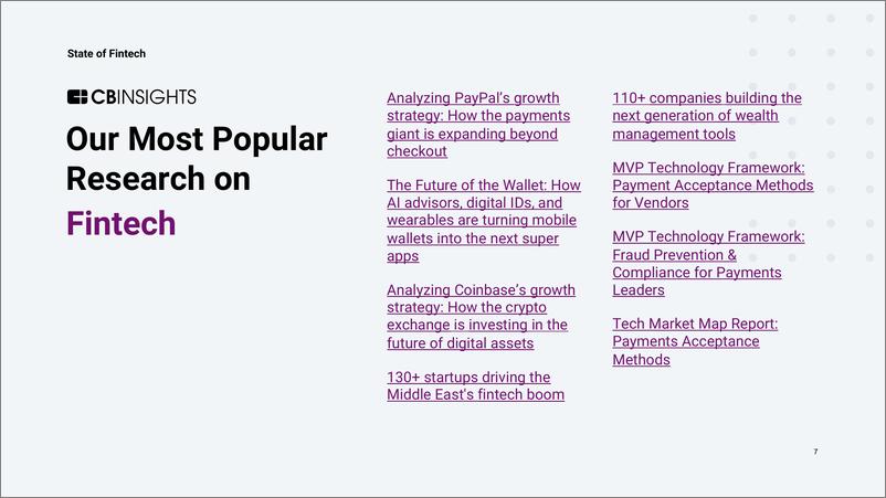 《Cbinsights-2022年二季度金融科技现状（英）-2022-197页》 - 第7页预览图