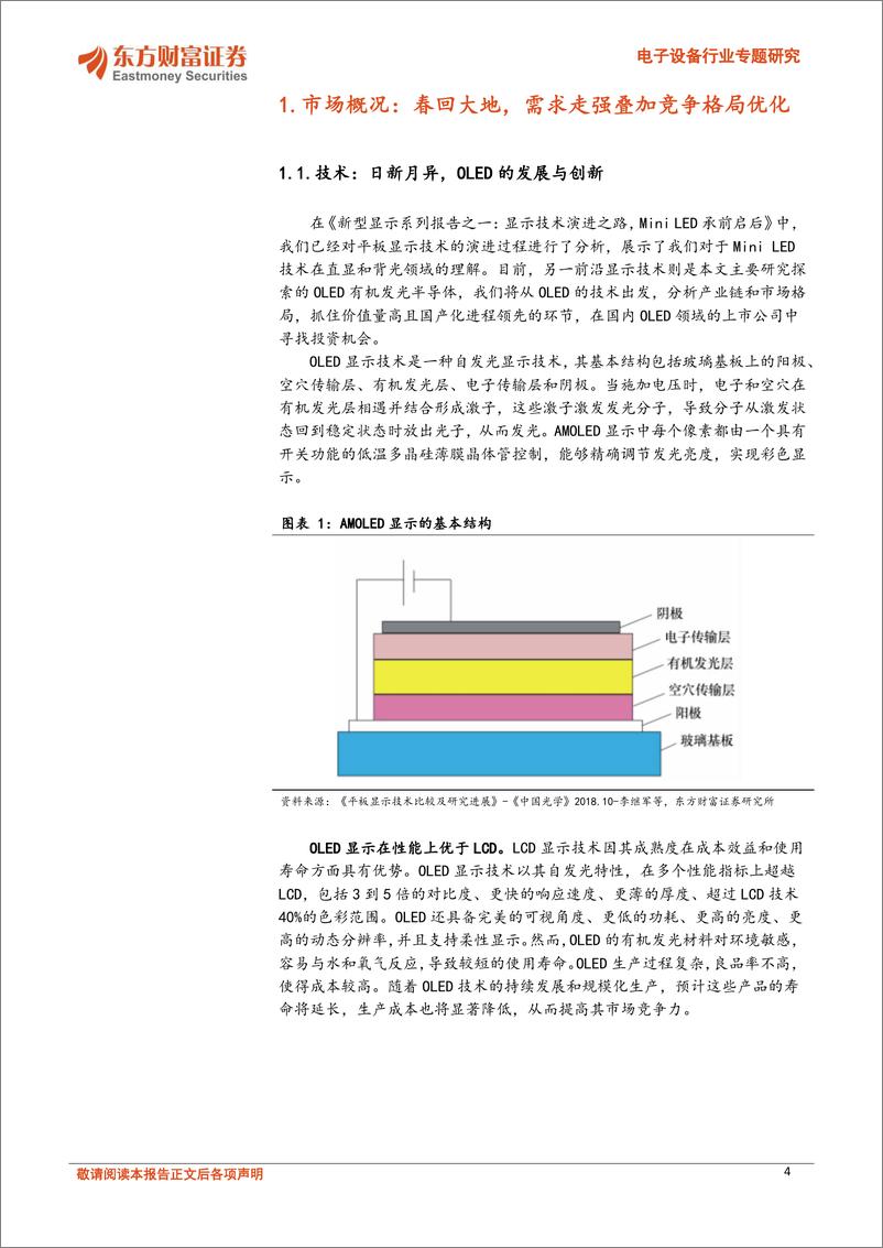 《电子设备行业专题研究-新型显示系列报告之二：OLED周期复苏与国产替代双机遇-240619-东方财富证券-28页》 - 第4页预览图