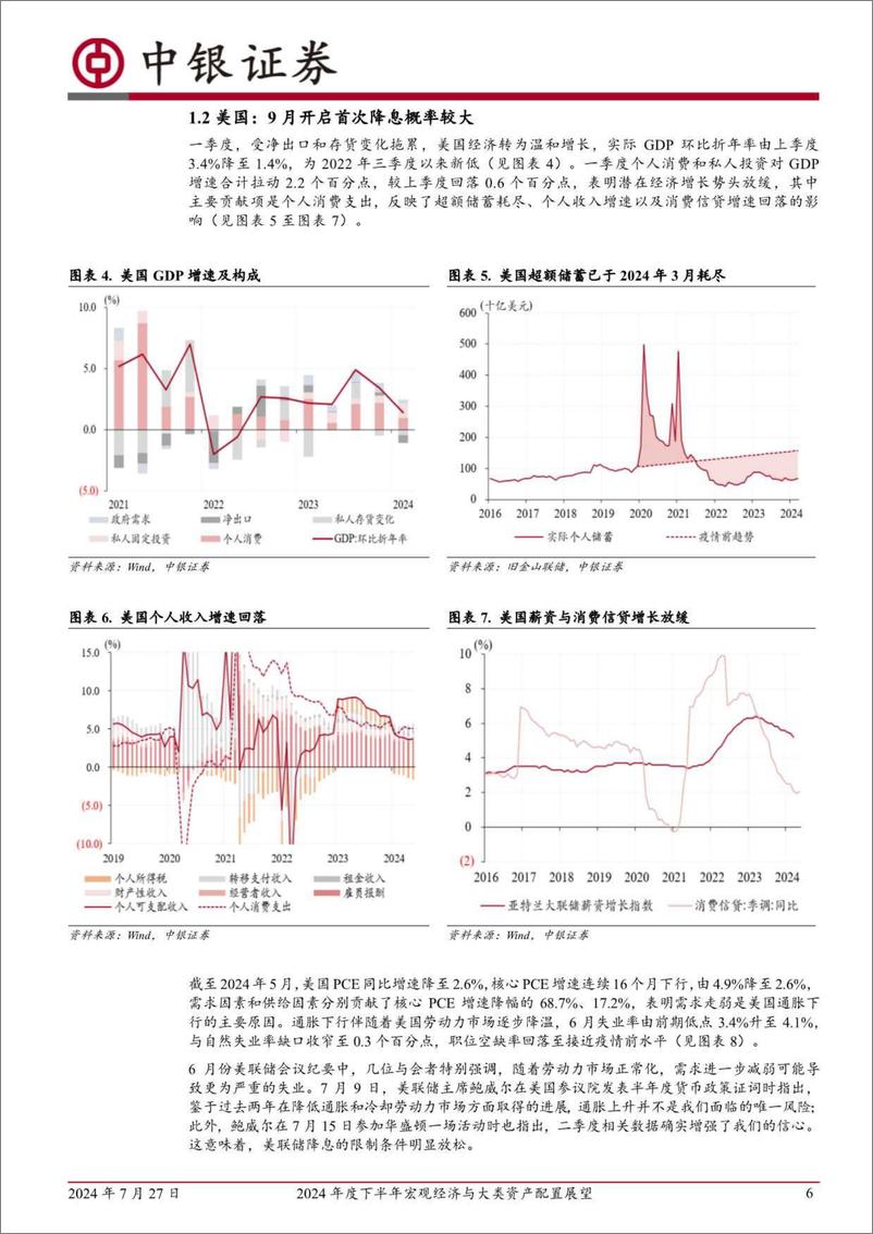 《2024年度下半年宏观经济与大类资产配置展望：冷眼向洋看世界-240727-中银证券-29页》 - 第6页预览图