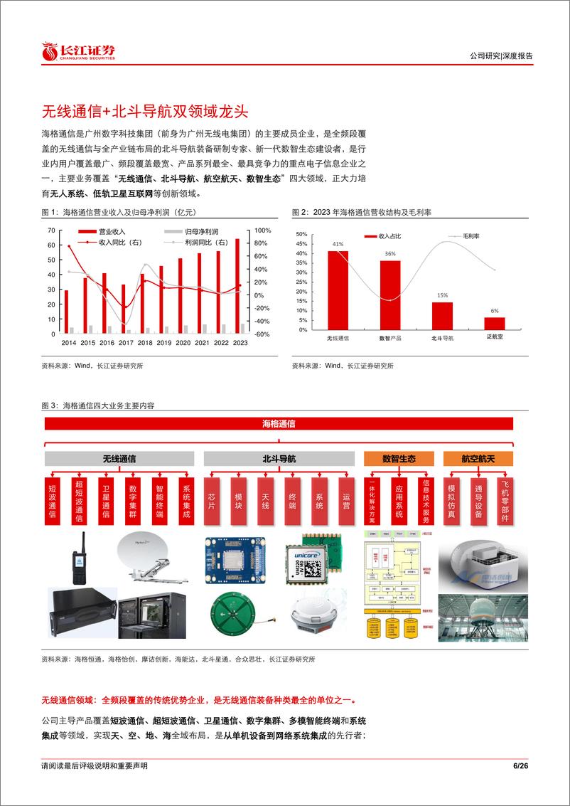 《海格通信(002465)多点开花，时空信息龙头迈入增长新纪元-240825-长江证券-26页》 - 第6页预览图