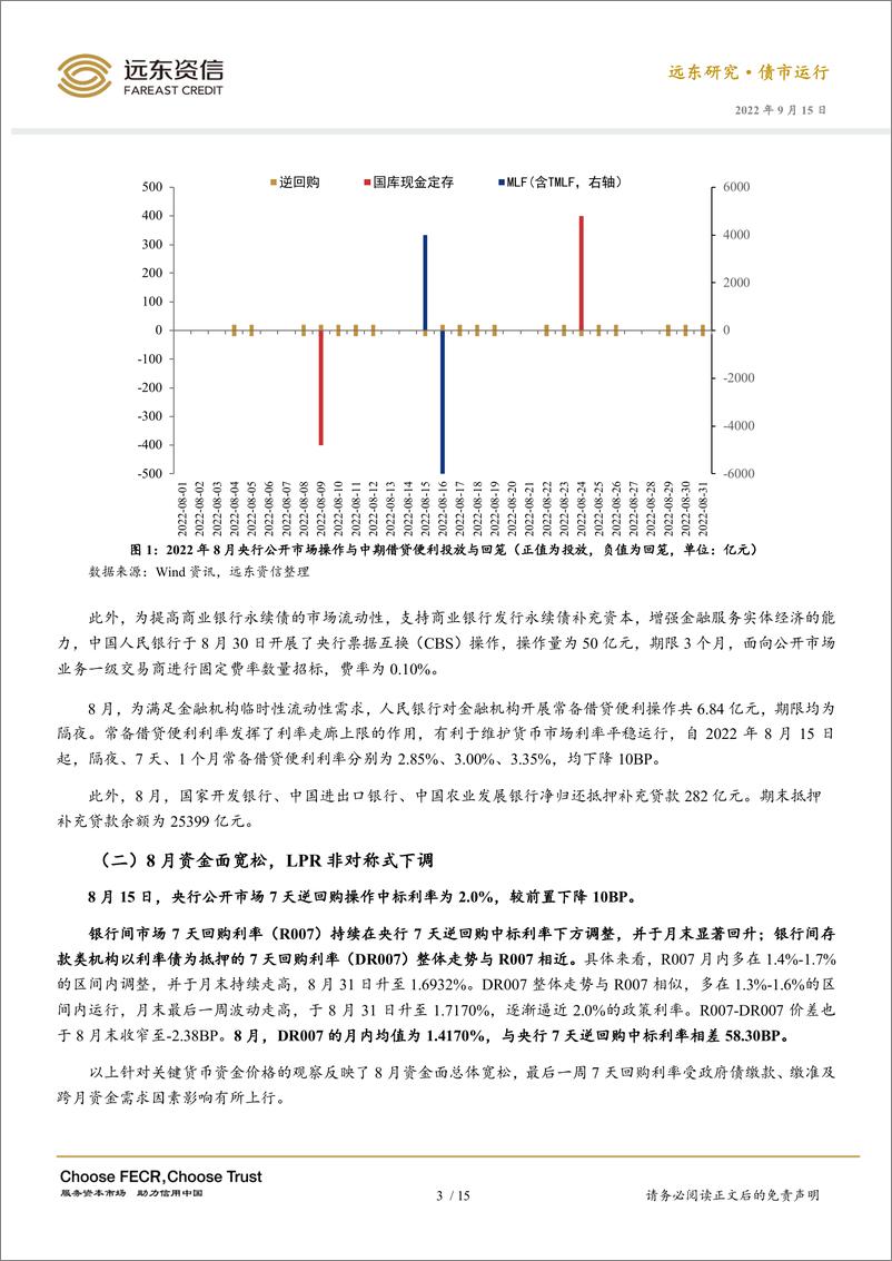 《2022年8月利率债市场运行报告：降息落地，十年期国债收益率续降-20220915-远东资信-17页》 - 第5页预览图