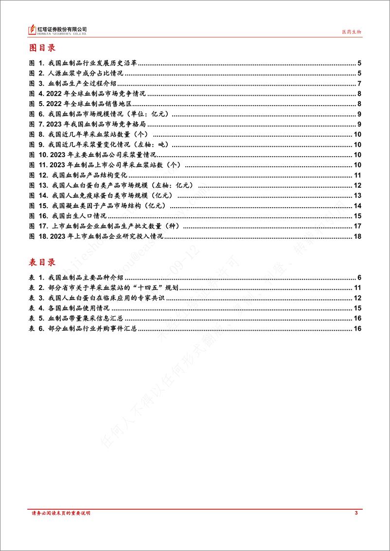 《红塔证券-医药生物行业深度报告_血制品企业竞争加剧_集中度有望提升》 - 第3页预览图