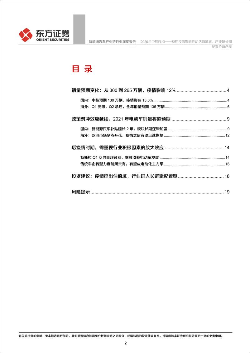 《新能源汽车产业链行业深度报告：2020年中期观点，短期疫情影响推动估值筑底，产业链长期配置价值凸显-20200428-东方证券-21页》 - 第3页预览图