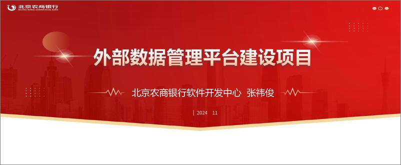 《2024年外部数据管理平台建设项目报告》 - 第1页预览图