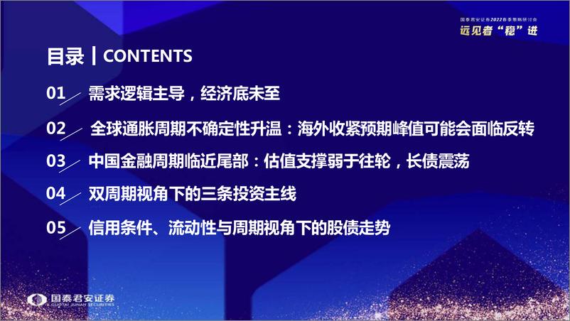 《2022春季策略研讨会：双周期视角下的机遇与风险-20220406-国泰君安-77页》 - 第4页预览图