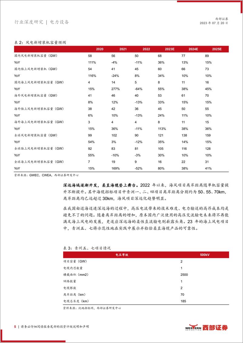 《柔性直流海缆行业深度报告：顺应海风深远化潮流，柔性直流海缆登上舞台-20230720-西部证券-22页》 - 第6页预览图