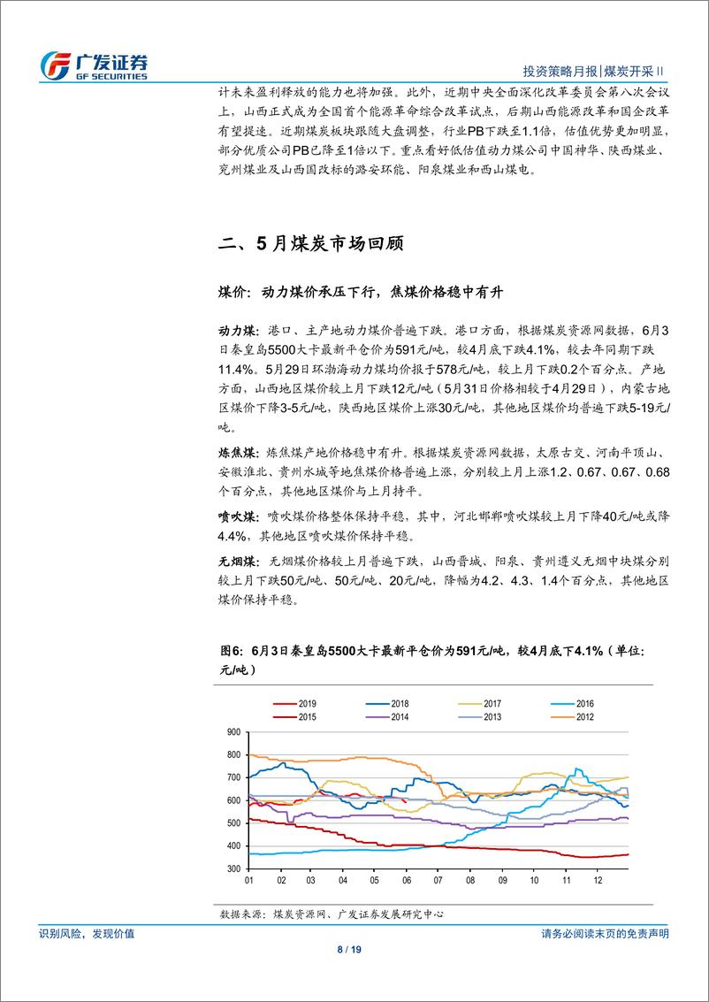 《煤炭开采行业：动力煤价格略有压力，供给维持偏紧-20190605-广发证券-19页》 - 第8页预览图