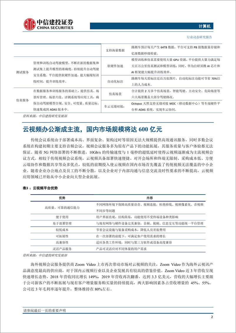 《计算机行业：5G建设持续推进，重点关注自动驾驶、云视频两大板块-20190422-中信建投-10页》 - 第4页预览图