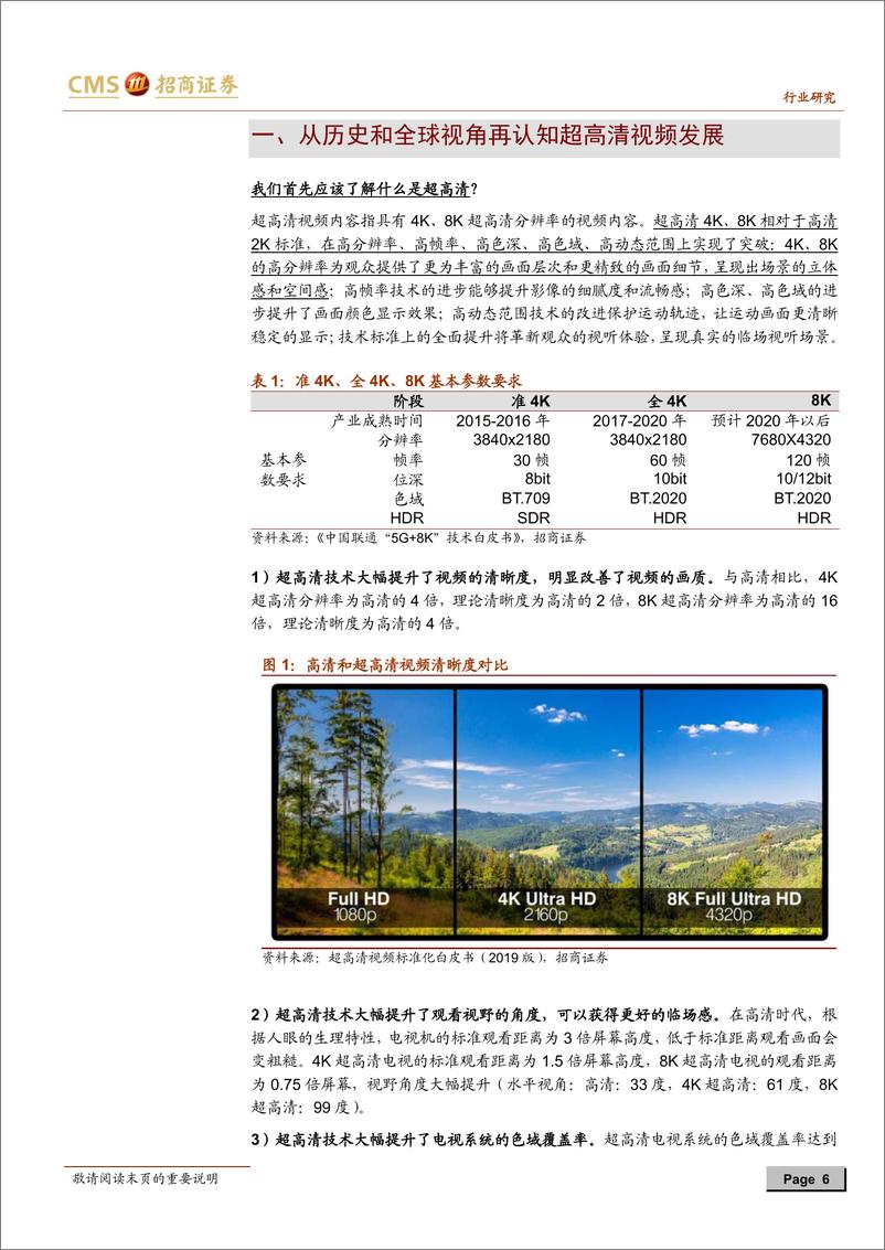《传媒行业5G应用之超高清视频产业深度报告：4K超高清视频浪潮已至，5G时代有望最先爆发-20191208-招商证券-39页》 - 第7页预览图
