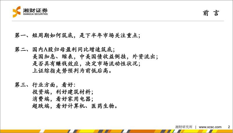 《2022年中期策略研究：下半年看投资、消费与超跌反弹-20220615-湘财证券-45页》 - 第3页预览图