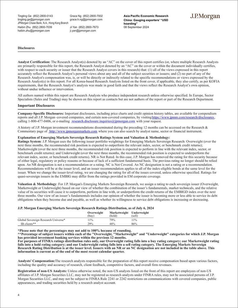 《JPMorgan Econ  FI-China Gauging exporters’ “USD hoarding” FX reserves rose $3...-110239556》 - 第4页预览图