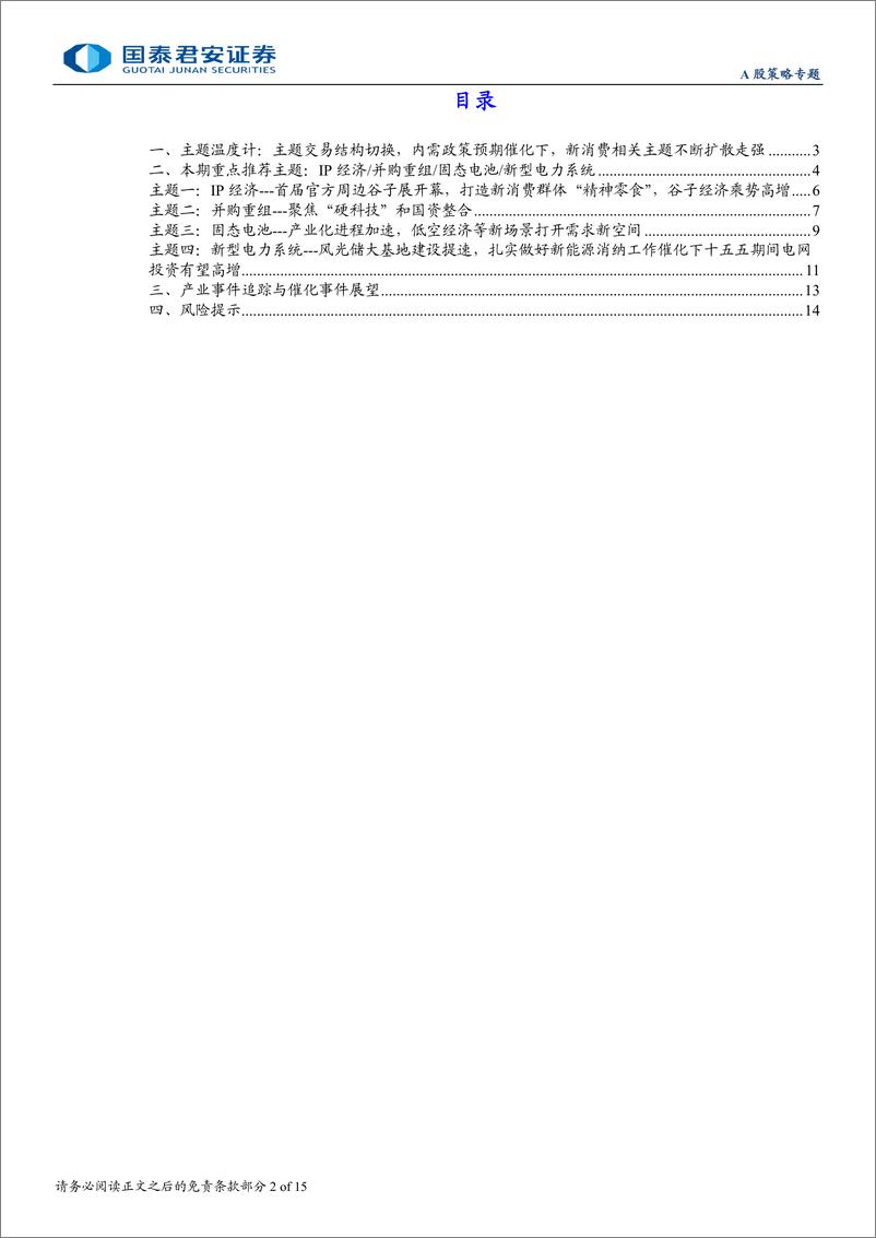 《主题风向标12月第1期：主题结构切换，关注IP经济新趋势-241201-国泰君安-15页》 - 第2页预览图