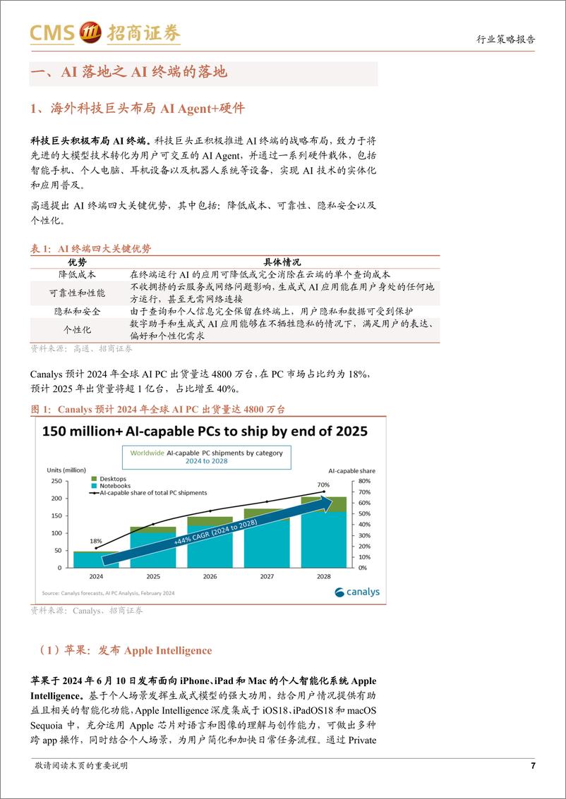 《计算机行业2024年中期投资策略：AI聚焦落地，政策驱动为景气主基调-240701-招商证券-60页》 - 第7页预览图