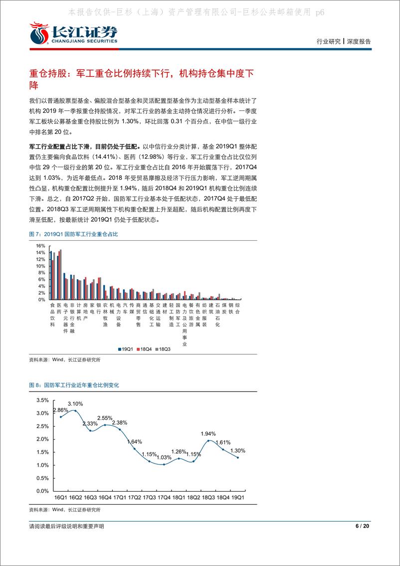 《军工行业2019年一季报综述：行业景气向上，航空确定性最强-20190509-长江证券-20页》 - 第7页预览图