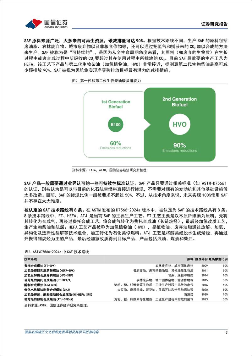 《可持续航空燃料行业点评：原料出口退税取消，国内可持续航空燃料生产商有望受益-241122-国信证券-13页》 - 第3页预览图