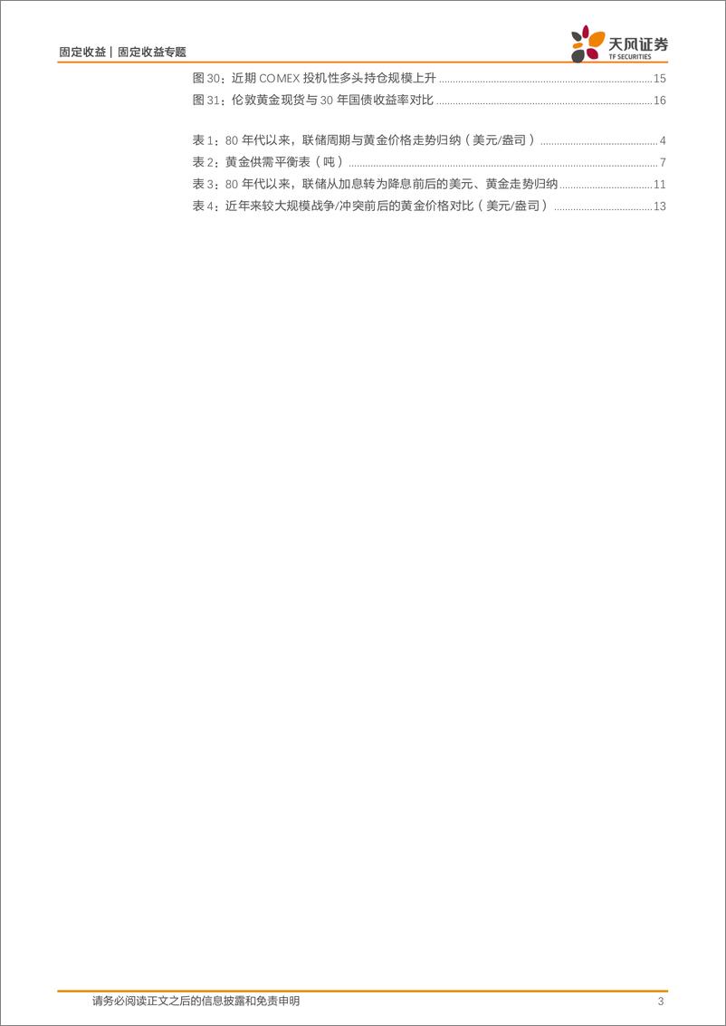 《固定收益专题：黄金创新高，债市怎么看？-240410-天风证券-17页》 - 第3页预览图