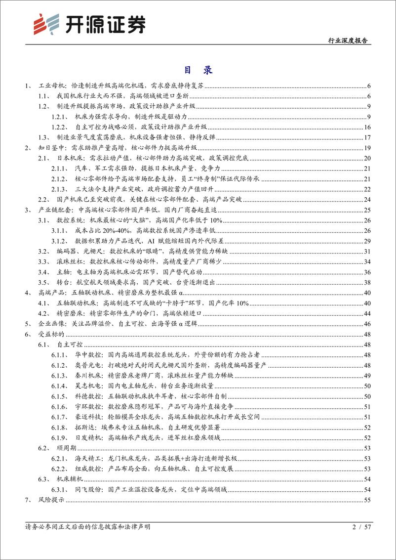 《机械设备行业深度报告：工业母机：高端加速突破，产业未来可期》 - 第2页预览图