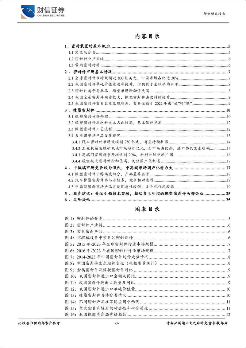 《通用设备行业深度：密封市场广阔，高端橡塑密封件国产替代进行时-241206-财信证券-26页》 - 第3页预览图