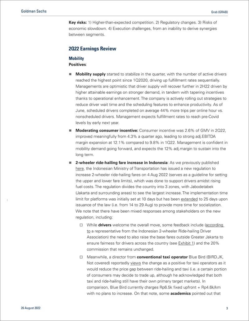 《Grab (GRAB 2Q22 Earnings Revie Strong bottom-line improvement but cautious GMV outlook; Buy(1)》 - 第4页预览图