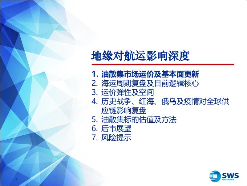 《航运行业地缘对航运影响深度：子版块共振，油散集航运市场分析展望-240521-申万宏源-88页》 - 第4页预览图