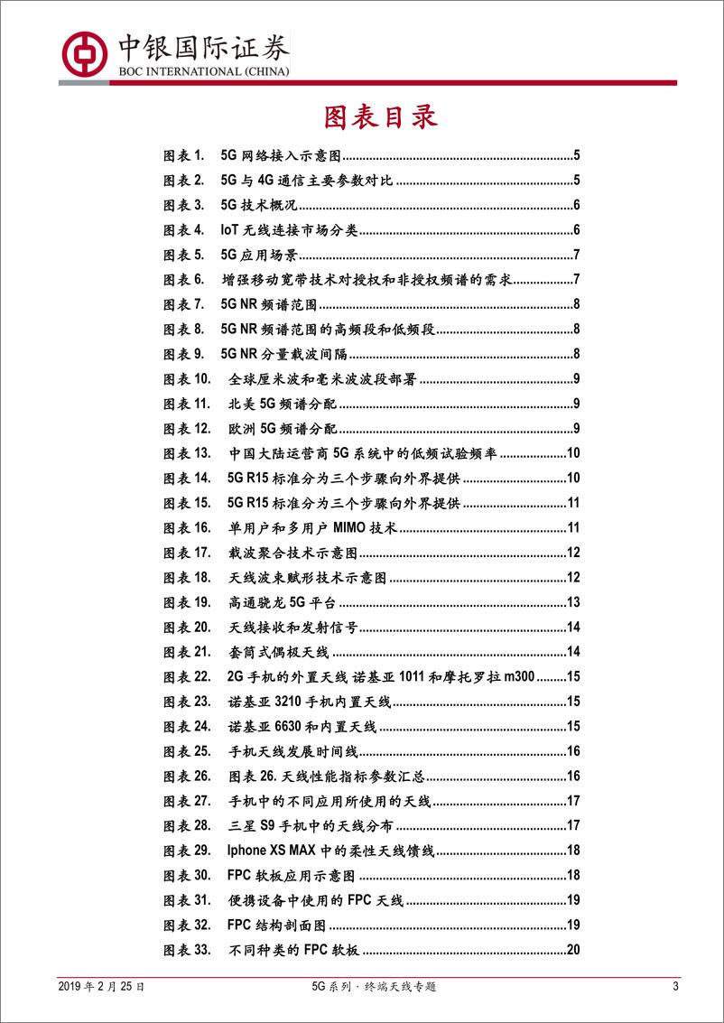 《电子行业5G系列·终端天线专题：终端商用即将冲刺，开启天线新机遇-20190225-中银国际-42页》 - 第4页预览图