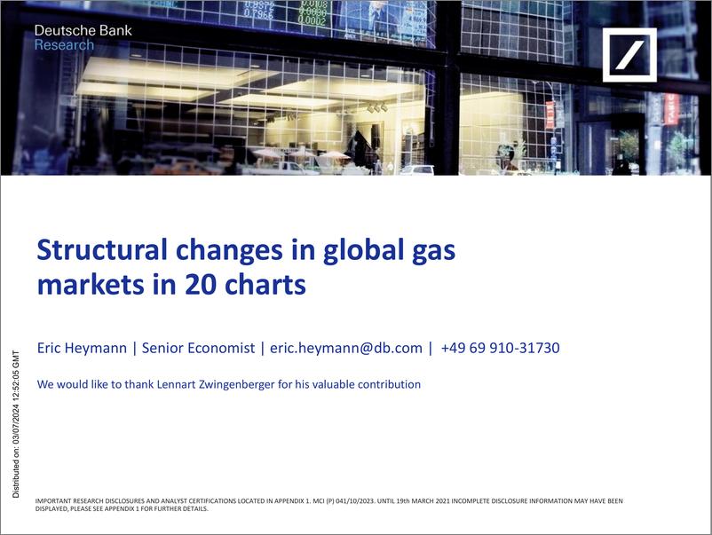 《Deutsche Bank-Thematic Research Structural changes in global gas markets ...-109006611》 - 第1页预览图