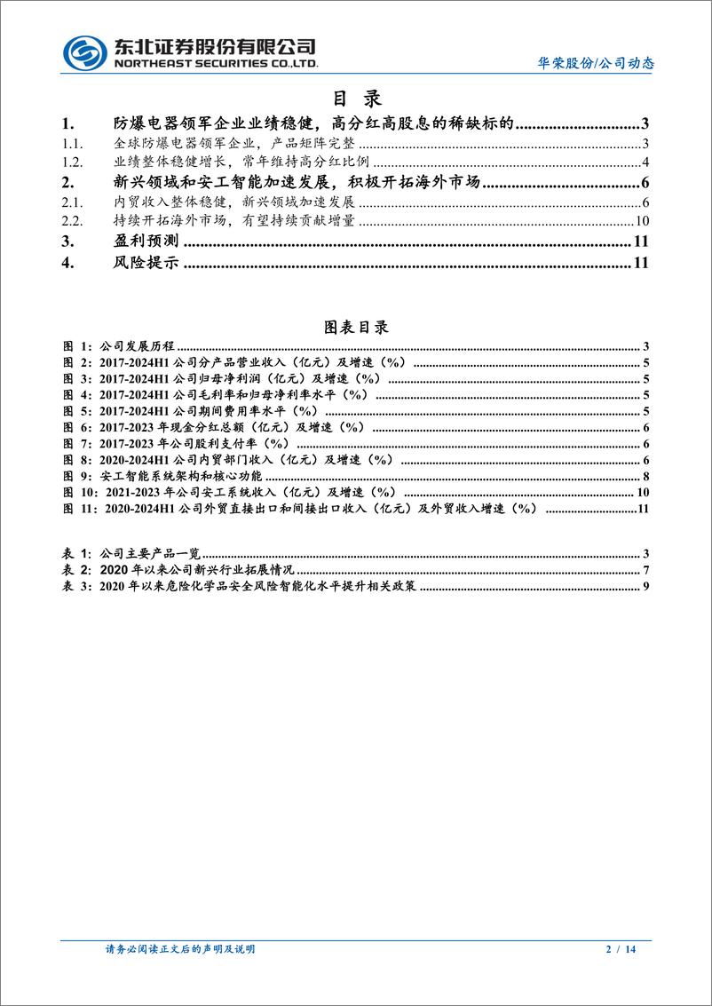 《华荣股份(603855)全球防爆电器领军企业，安工系统%2b海外市场加速拓展-240926-东北证券-14页》 - 第2页预览图