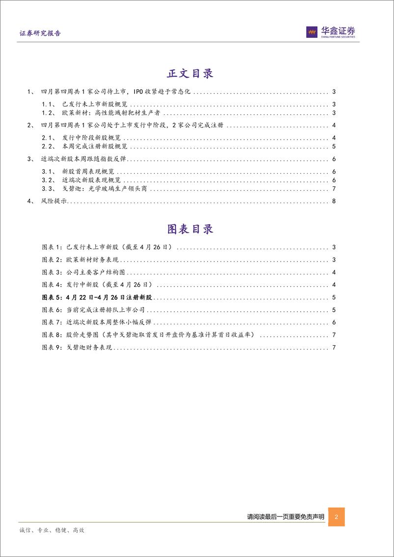 《新股：今年以来首日“超顶”现象仍较为显著，本周近端次新股整体小幅反弹-20240428-华鑫证券-10页》 - 第2页预览图